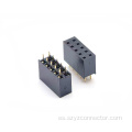Conector hembra de 2,54 mm de doble fila recto 10P